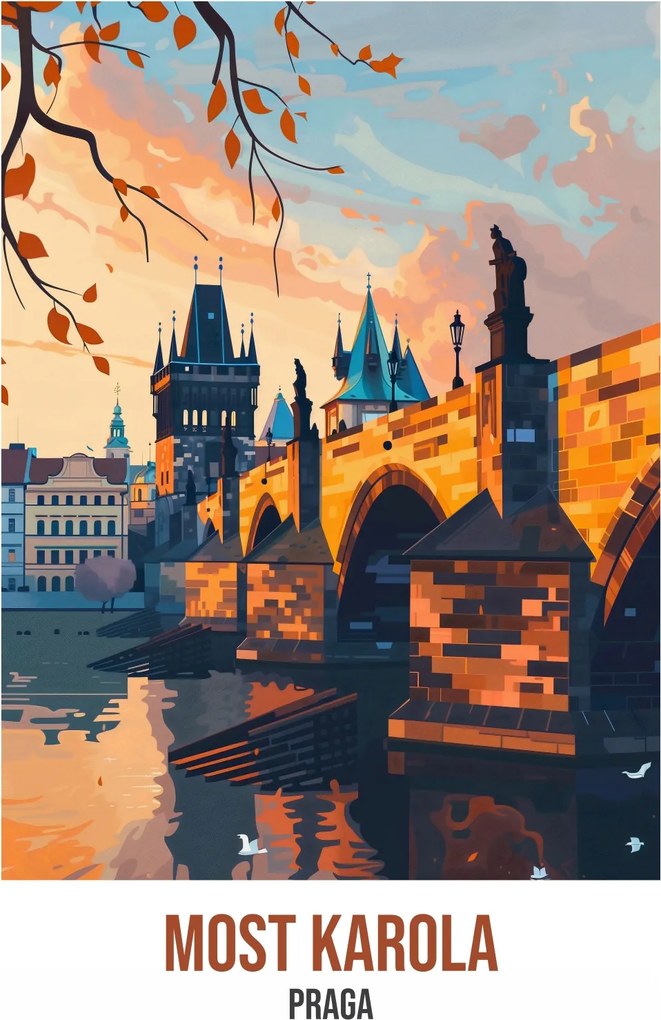 Poszter 67,5x95cm Károly híd