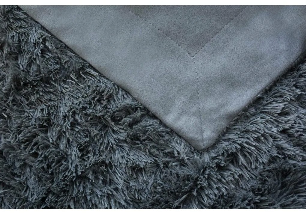 Jerry Fabrics Riccia hosszú szálú takaró  sötétszürke, 230 x 200 cm, 230 x 200 cm