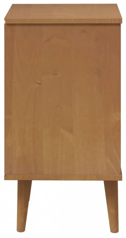 MOLDE barna tömör fenyőfa éjjeliszekrény 40 x 35 x 65 cm
