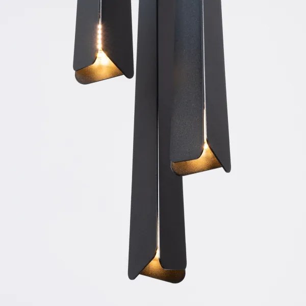 Sollux SL.1401 - Csillár zsinóron PRYSM 3xG9/8W/230V fekete