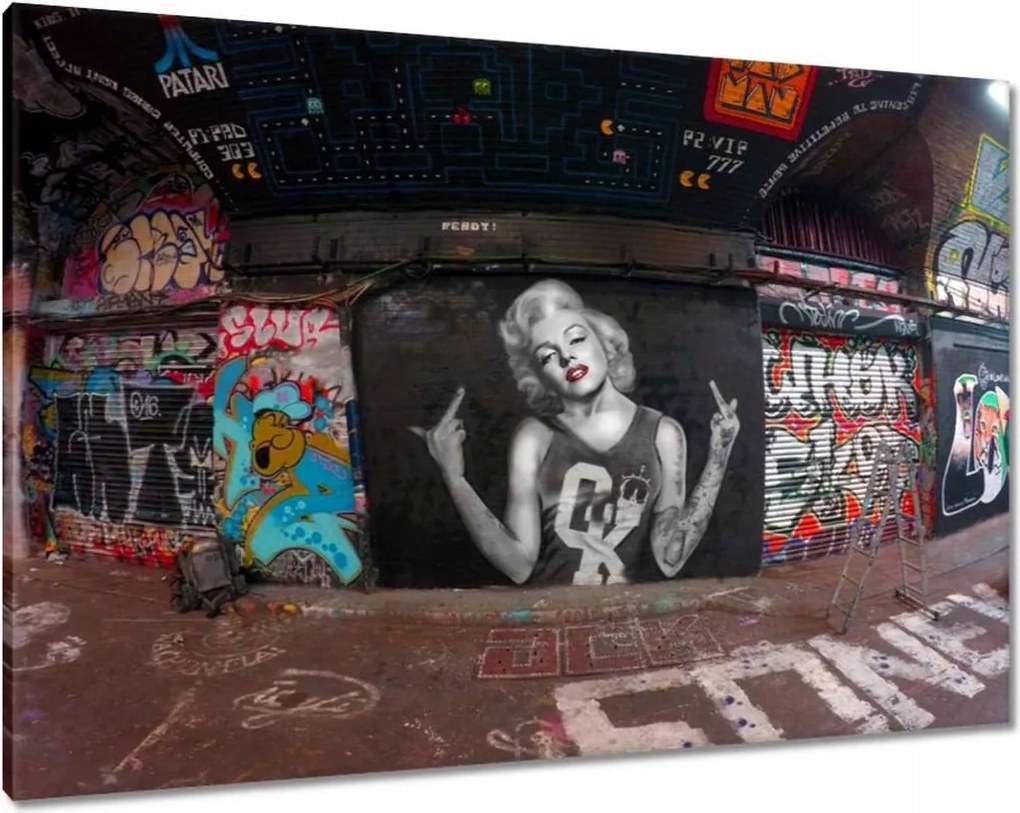 Festmények 100x70 Marilyn Monroe Graffiti