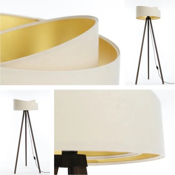 Állólámpa GALAXY 1xE27/60W/230V krém/barna