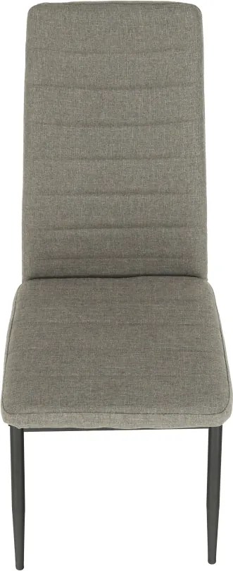 Étkezőszék, barna szövet/fekete fém, COLETA NOVA