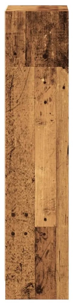 antik fa színű szerelt fa könyvespolc 40 x 24 x 109 cm