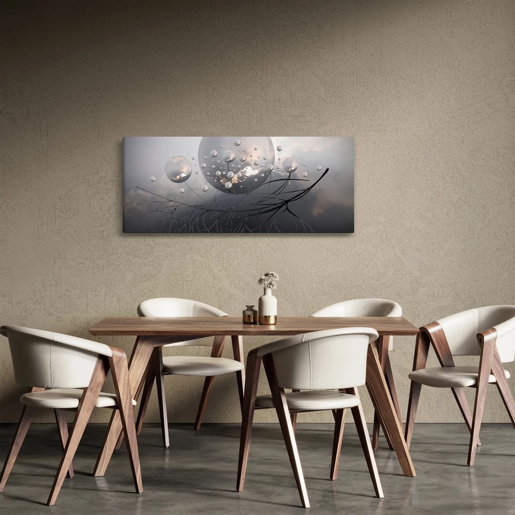 Absztrakt gömbök képe (120x50 cm)