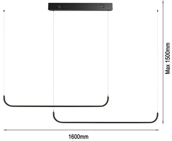 Immax NEO 07226L - LED Dimmelhető csillár zsinóron PATTINI LED/53W/230V Tuya + távirányító