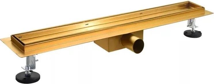 AREZZO design 2in1 800 mm-es rozsdamentes acél folyóka, szálcsiszolt arany