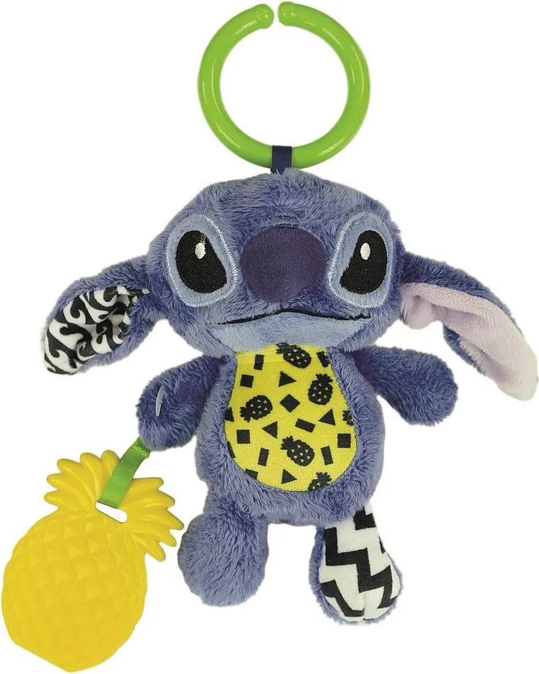 Disney Lilo és Stitch, A csillagkutya Ananas plüss figura és rágóka Clementoni