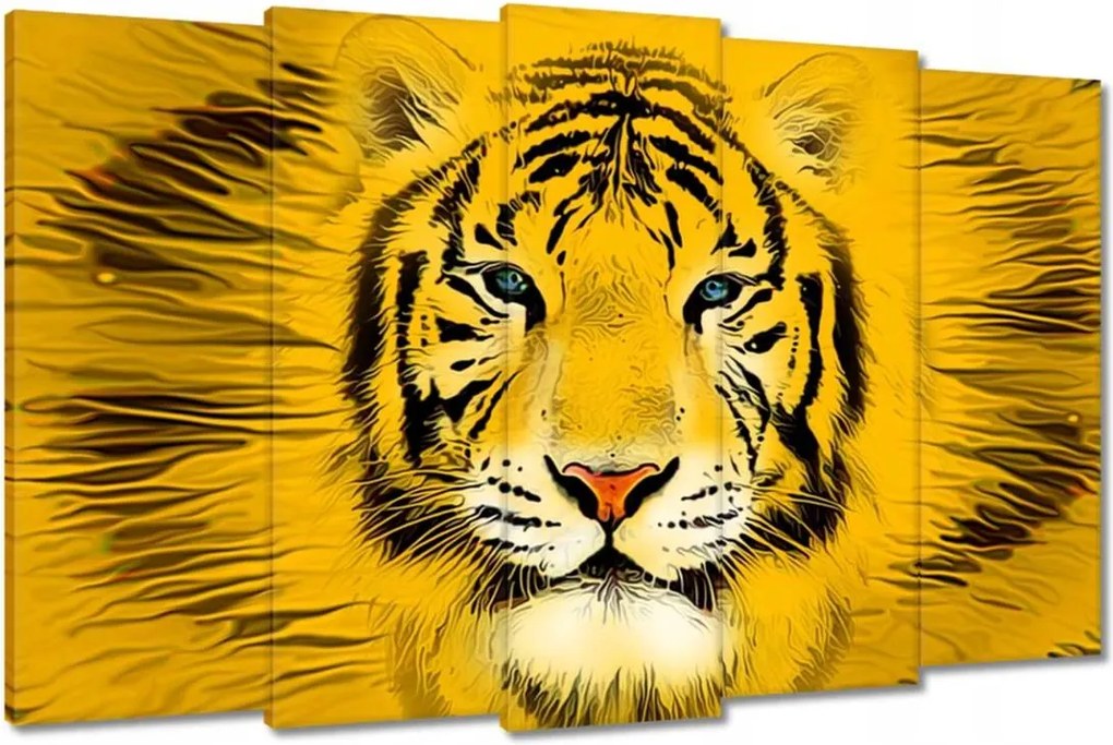 Vászonkép 150x95 Sárga tigrisfej