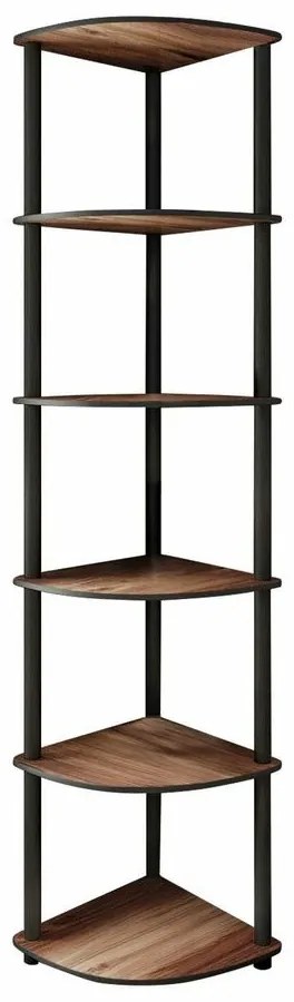 Corner Walnut polcállvány, 6 polcok, M