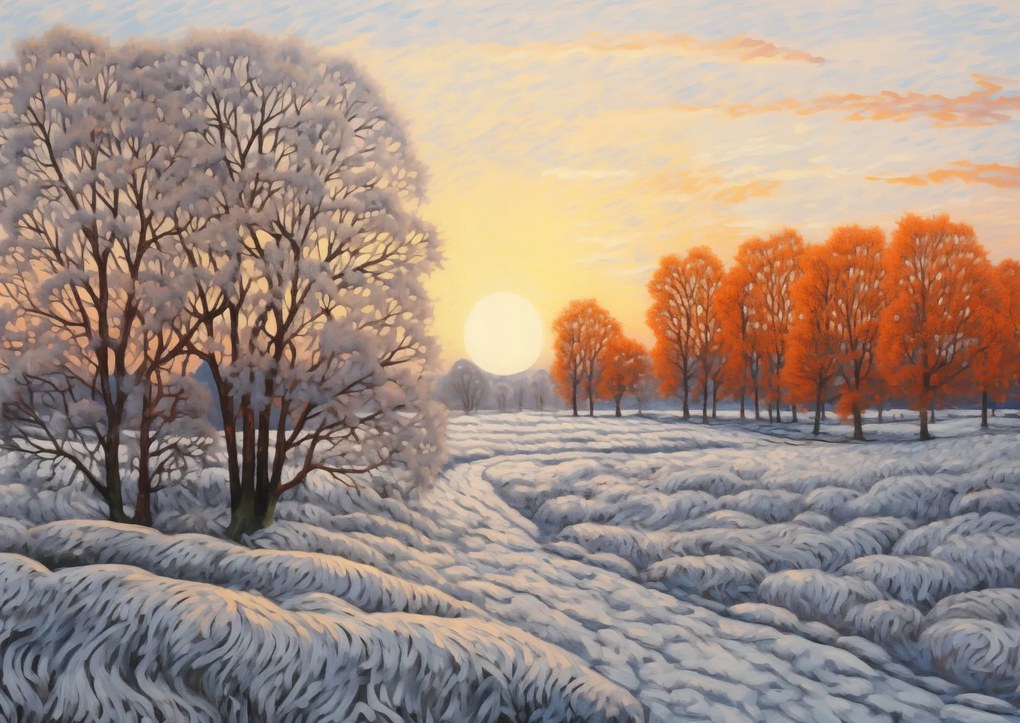 Poszter 84x59,5cm Tél a tűz árnyalataiban