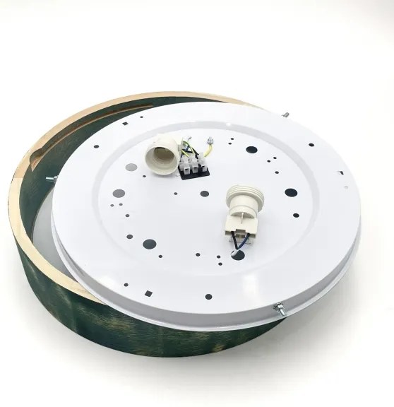 Brilagi - PINO mennyezeti lámpa 2xE27/15W/230V fenyő/zöld átm. 37,5 cm