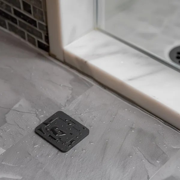 Brilagi - Kültéri padlóba építhető konnektor IP55 fekete téglalap alakú