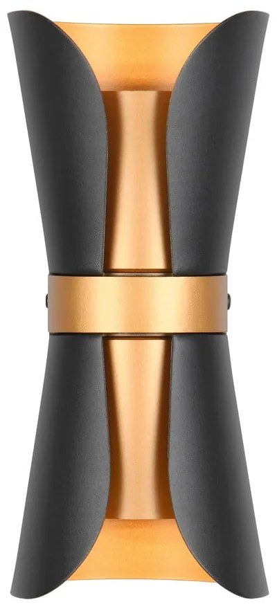Fekete-bronzszínű fali lámpa Coat – Trio