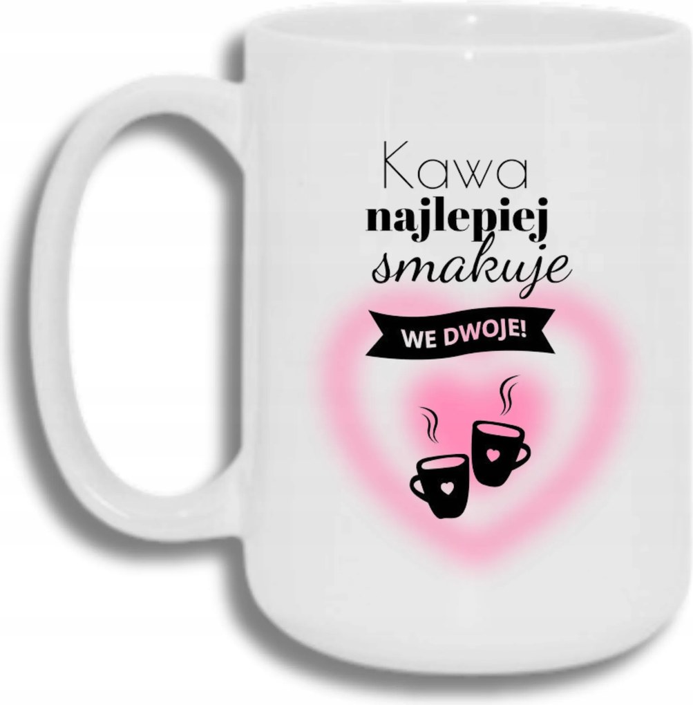 Bögre Fehér Nagy 440ml Ajándék Vicces Kávé Kettesben