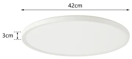 Brilagi - Fényerőszabályozható LED lámpatest ULTRA SLIM LED/24W/230V Ø 42 cm fehér + távirányító