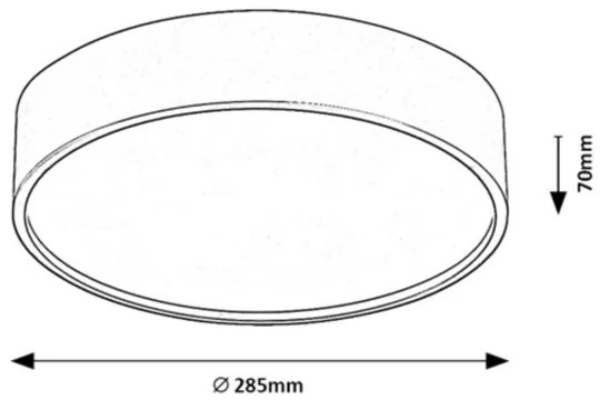 Rabalux 75012 - LARCIA LED 19W mennyezeti lámpa szenzorral, IP44, fehér