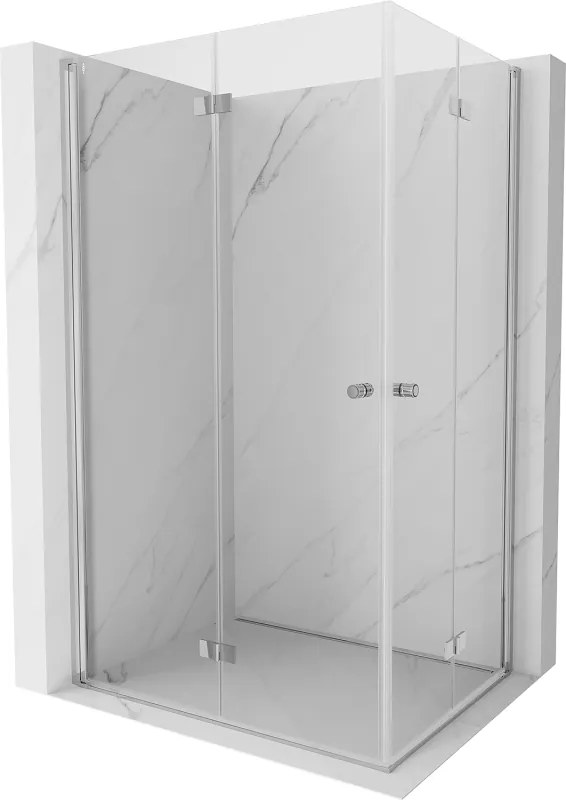 Mexen Mist-F Duo zuhanykabin összecsukható bal 115 x 70 cm, átlátszó, króm - 8A6-115L-070P-01-00