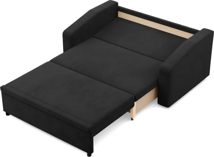 Zeus kanapé, szövet anyag, hab töltet, döntött kartámasz, fekete