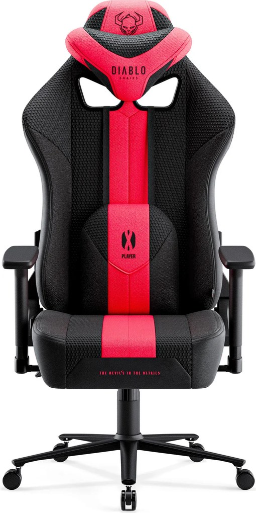 Gamer szék szövet karmazsin-antracit King Size: Diablo X-Player 2.0