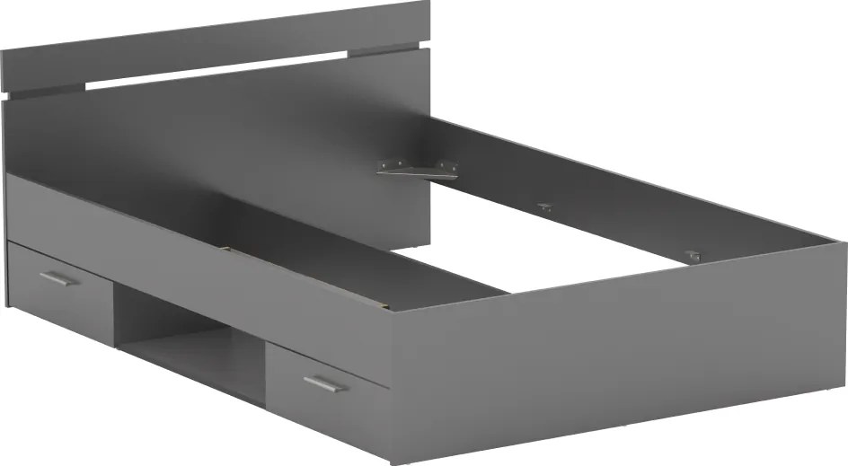 Ágykeret, 140x200, grafit, MICHIGAN NEW