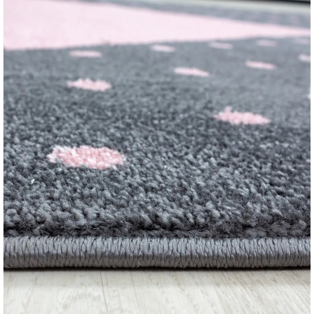 Rózsaszín-szürke gyerek szőnyeg ø 160 cm Bambi – Ayyildiz Carpets