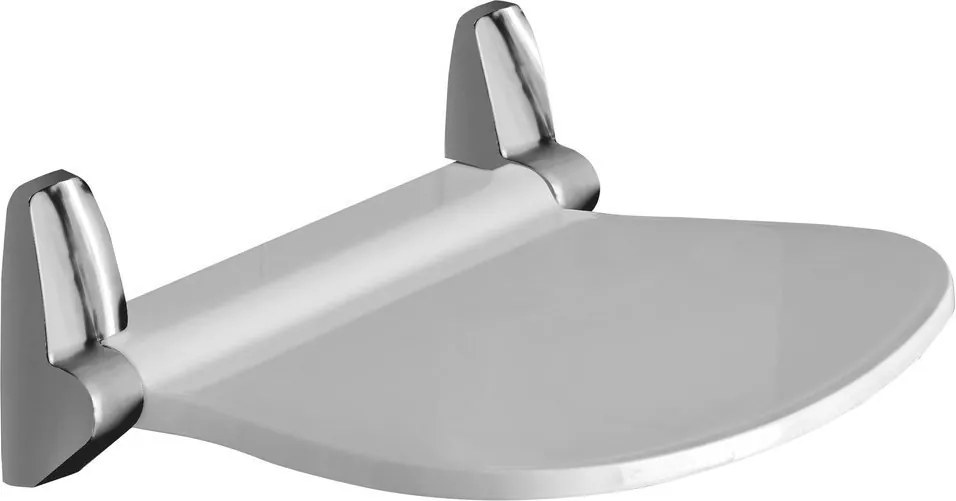 Sapho, SOUND Fürdőszoba ülőke 38x35,5 cm, összecsukható, fehér / króm