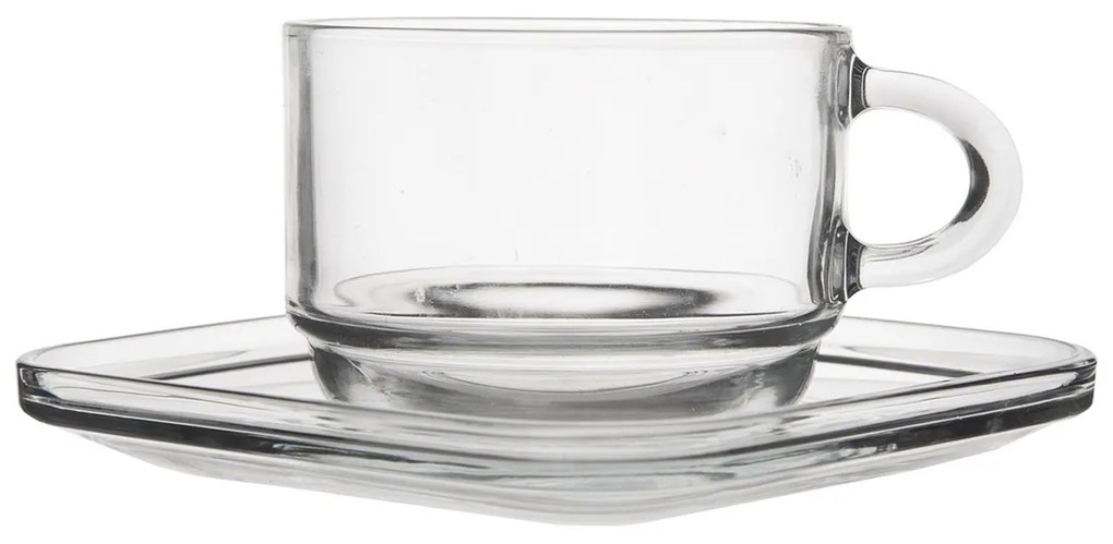 Orion Cozy üvegcsésze-készlet alátétekkel, 6 db,0,27 ml, 270 ml