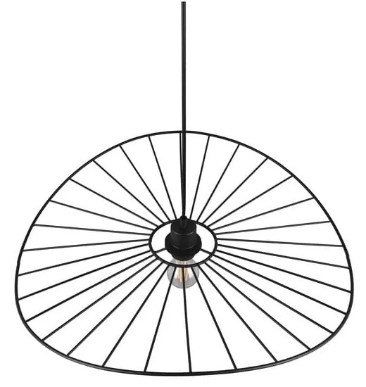 Matt fekete függőlámpa ø 60 cm Chapeau – Trio