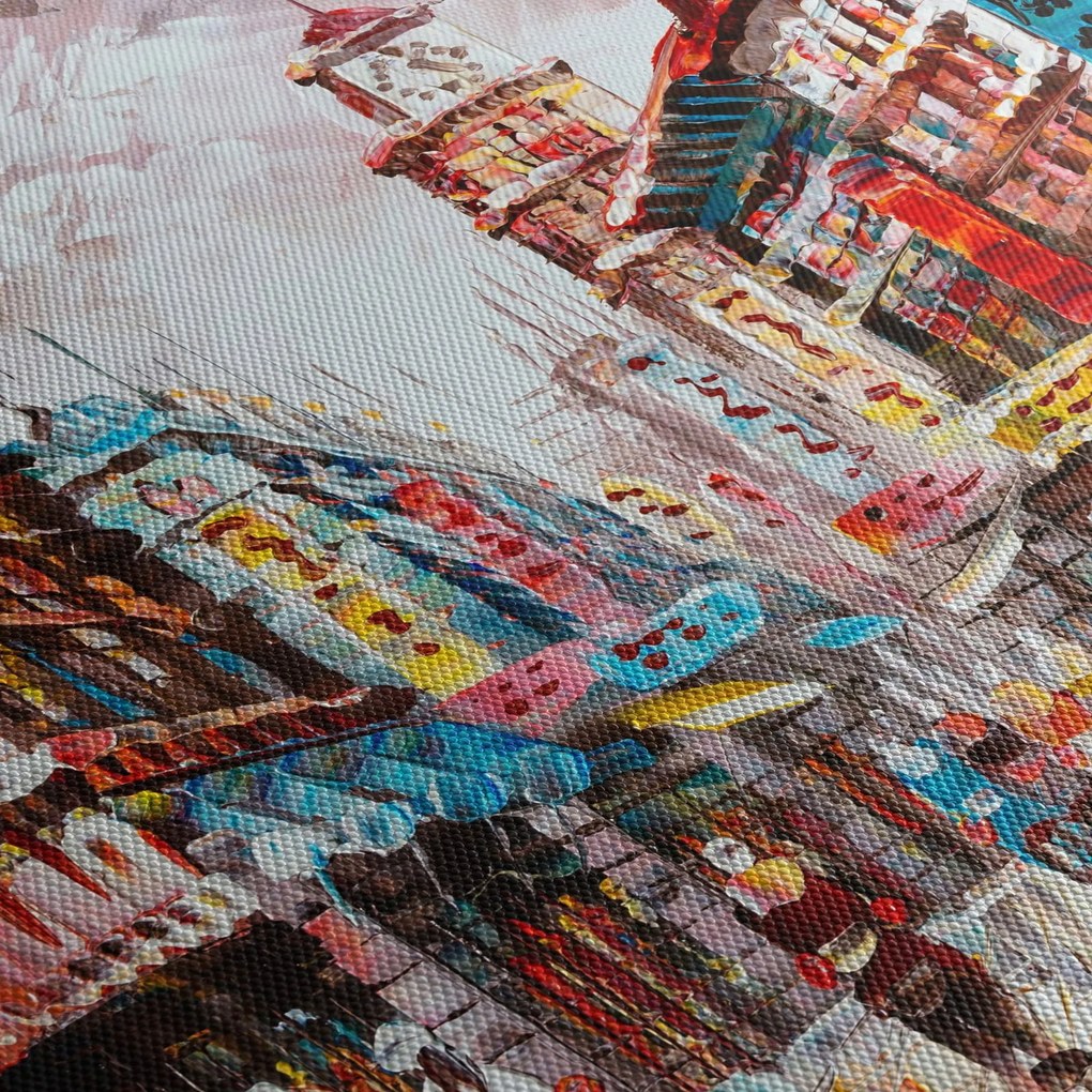 Kép - Hong Kong, olajfestmény (120x50 cm)