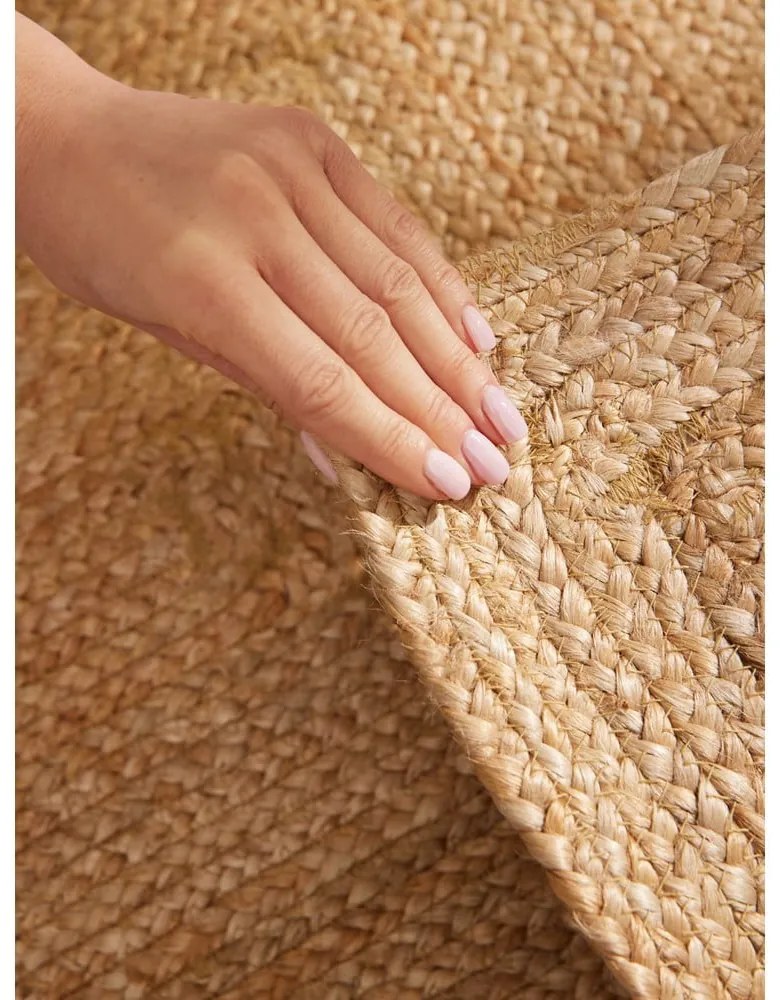 Natúr színű kétoldalas kézi szövésű juta futószőnyeg 80x200 cm Sharmila Natural Brown – Hanse Home