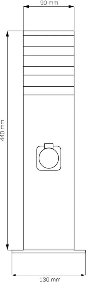 POLUX 327970 TEKSAS Modern Kültéri Állólámpa Grafit E27 IP44