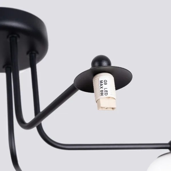 Sollux SL.1663 - Csillár rúdon ASTRAL 5xG9/8W/230V fekete