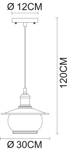 Globo 69030H - Mennyezeti függesztékes lámpa 1xE27/60W