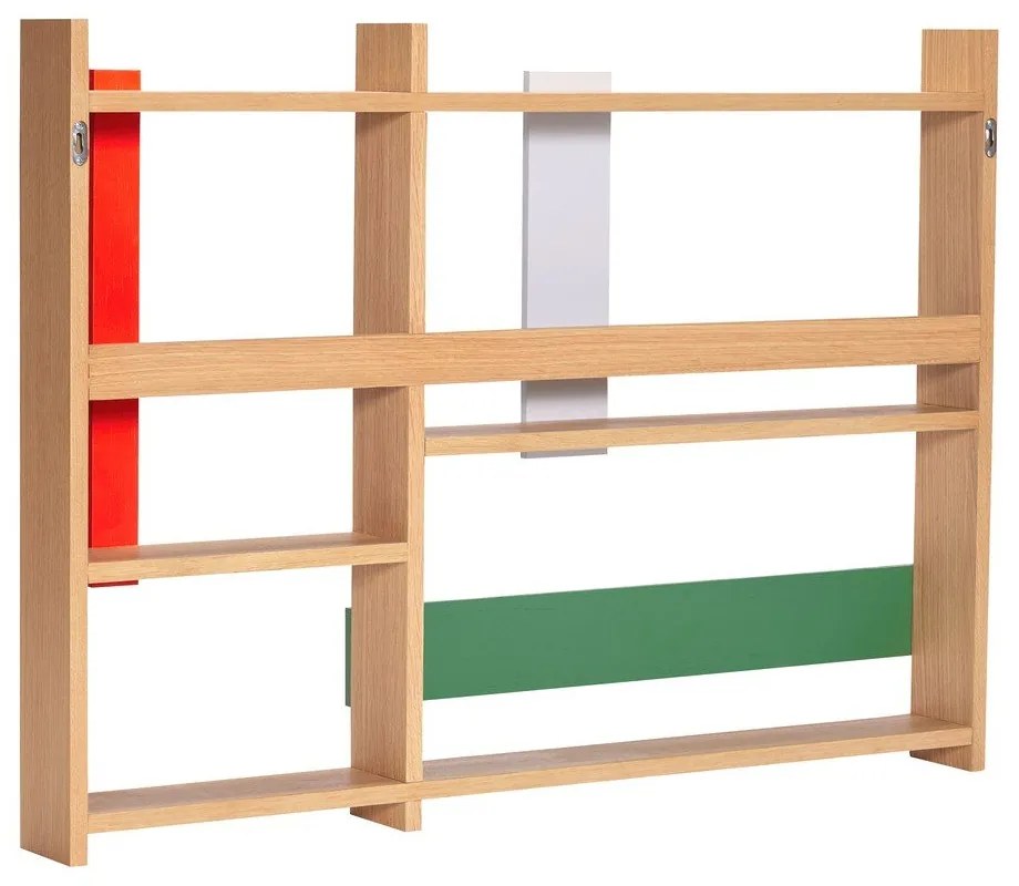 Natúr színű többszintes fali polc tölgyfa dekorral 110 cm Arki – Hübsch