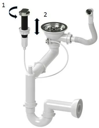 Laneo V575-44C Gránit Mosogató + Csap + Dugóemelő (fekete)