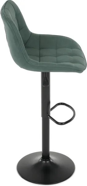 Bárszék zöld színben, szövet kárpittal AUB-V3066 GRN3
