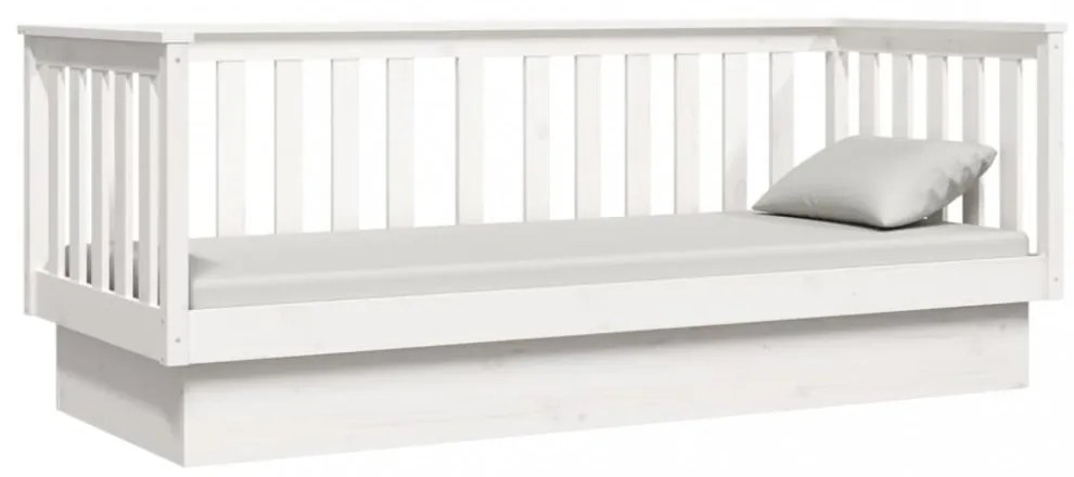kanapéágy ágy matrac fehér 75x190 cm tömör fa fenyőfa