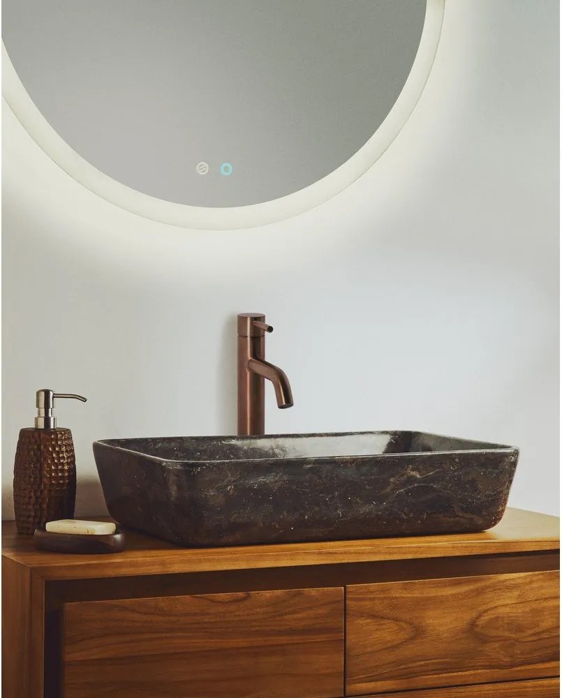 Szürke kő mosdókagyló 55x35 cm Darnen – Kave Home