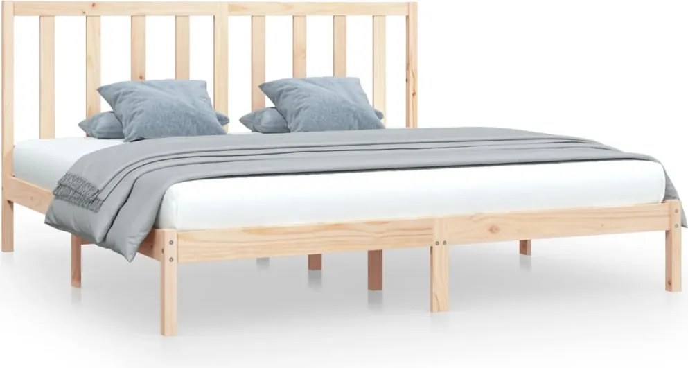 vidaXL tömör fenyőfa ágykeret 200 x 200 cm