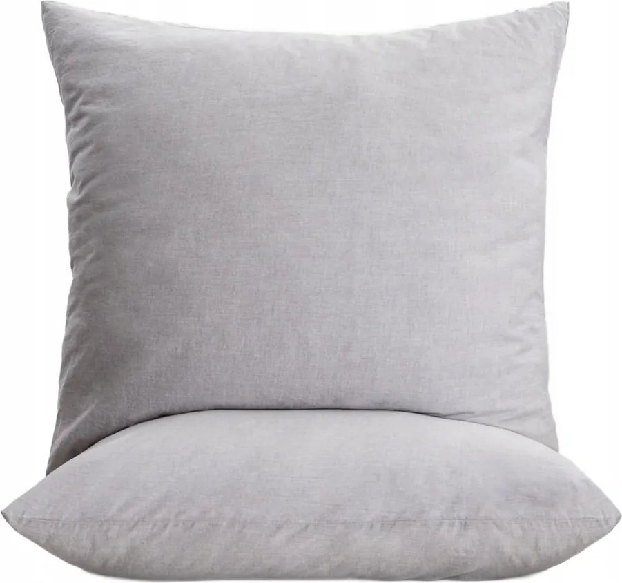 Gossy pamut párnahuzat szett festett szürke szálakból 2*70x80 Homla