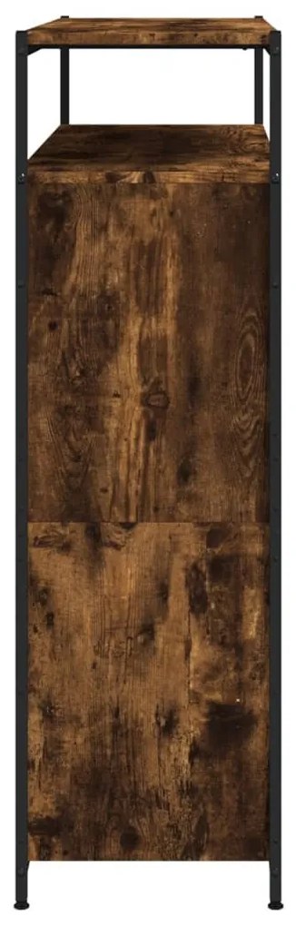 füstös tölgy cipőszekrény 4 kihajtható fiókkal 100x34x112 cm