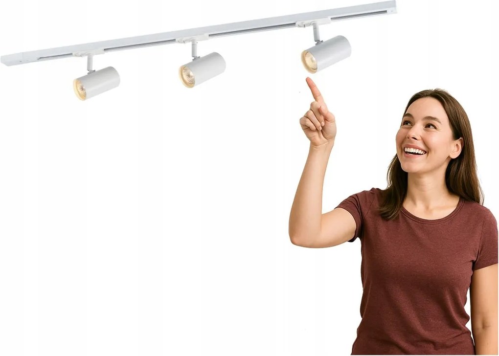 Sínre szerelhető spot lámpa Marvi Tr Jazz 913603-3-WH-SET Italux