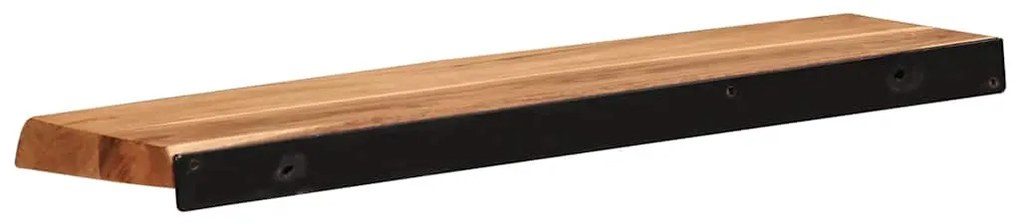 2 darab tömör akácfa fali polc 60x20x3,5 cm