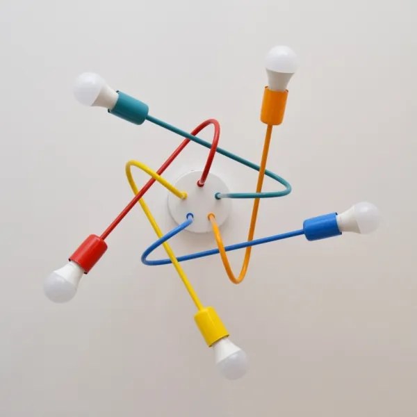 LED gyereklámpa OXFORD 5xE27/15W/230V mennyezeti