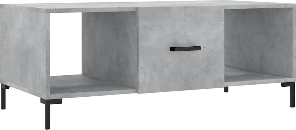 vidaXL betonszürke szerelt fa dohányzóasztal 102 x 50 x 40 cm