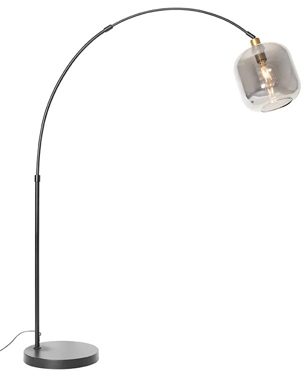 Ív lámpa fekete arannyal és füstüveggel - Zuzanna