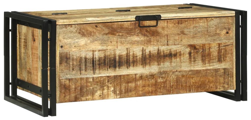 Kávézóasztal 90x50x38 cm Tömör Durva Mangóból