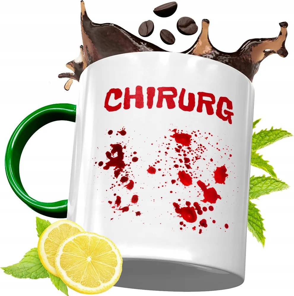 Zöld Bögre Orvosnak Ajándékba, fényképes nyomattal