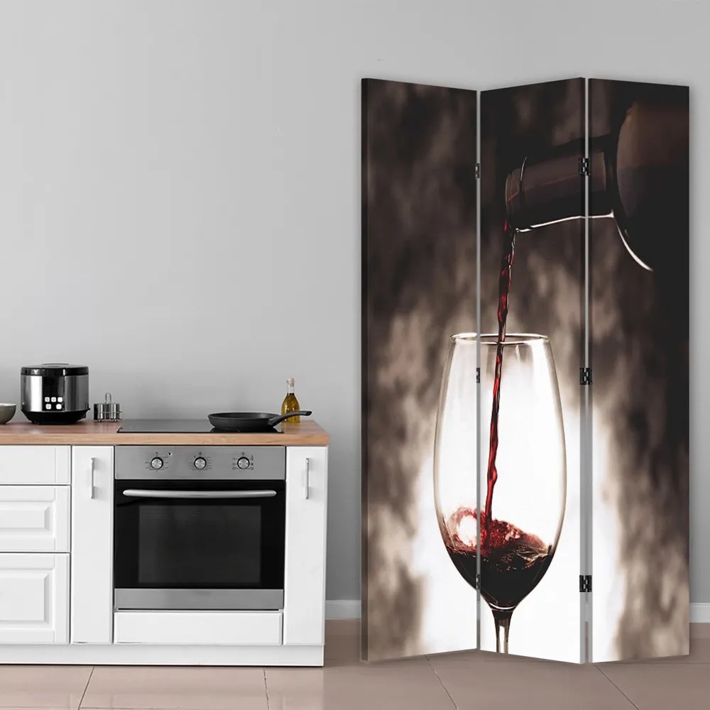 Gario Paraván Ideje egy pohár bornak Méret: 145 x 170 cm, Kivitelezés: Klasszikus paraván